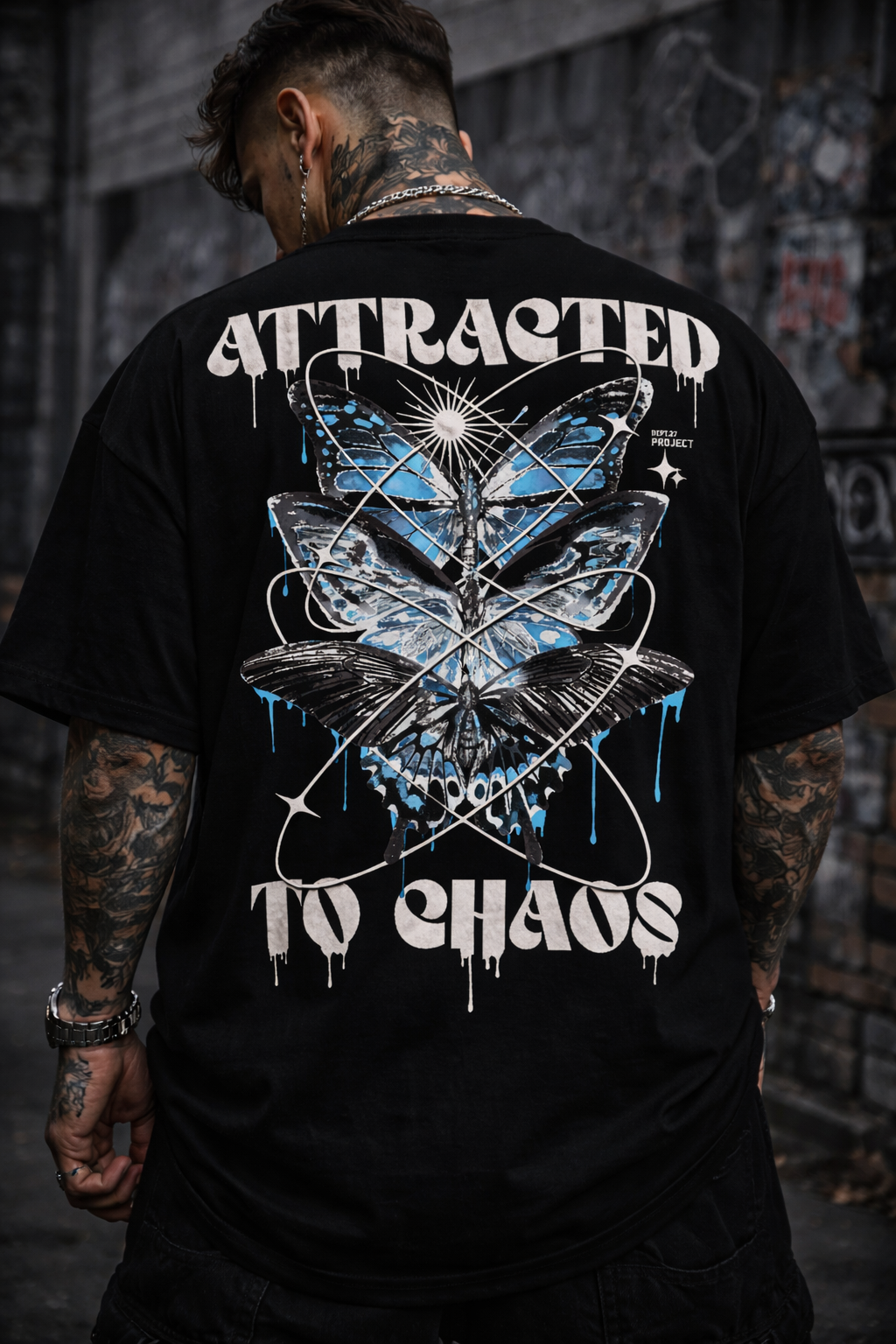 Streak Black Oversized T-shirt