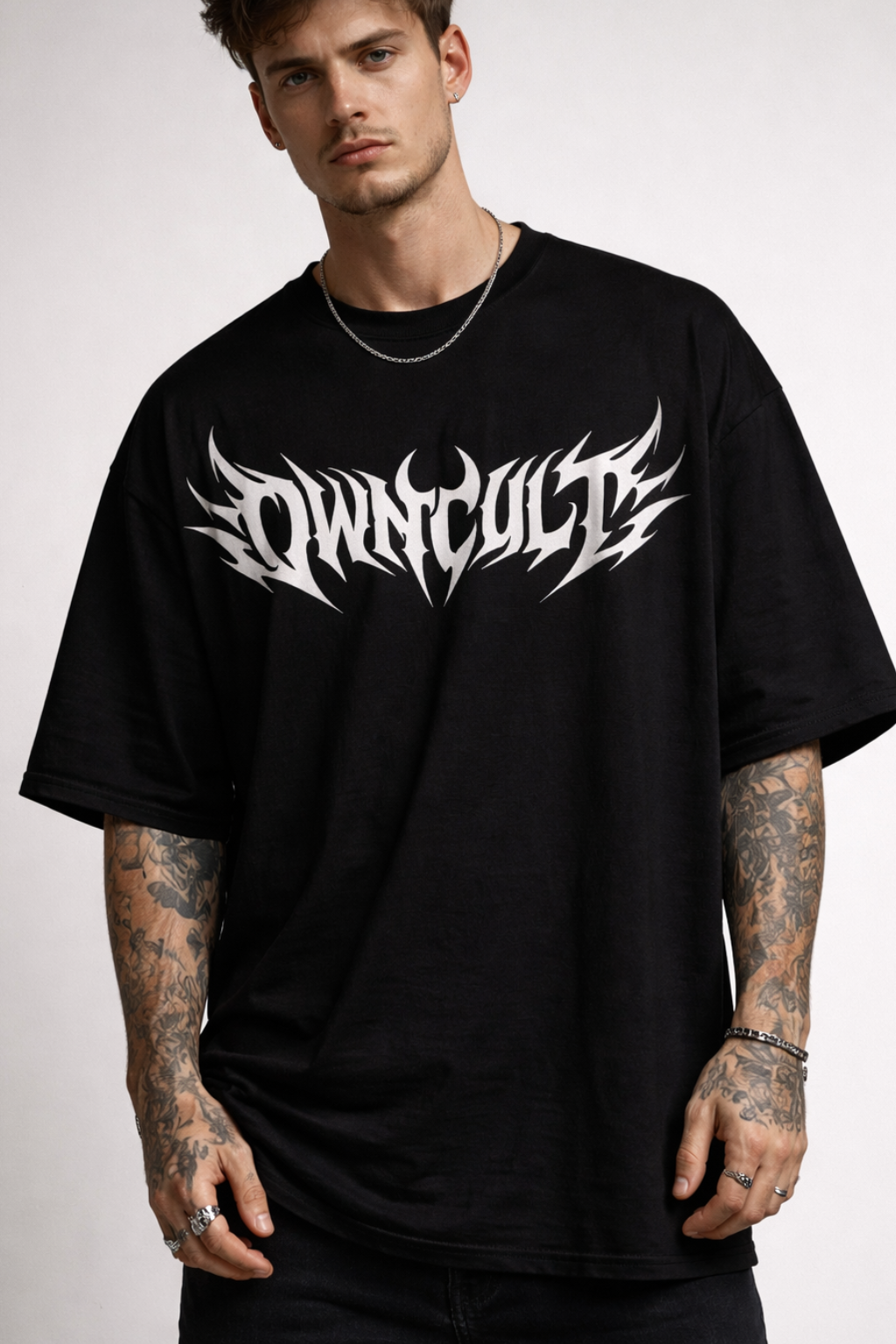 Streak Black Oversized T-shirt